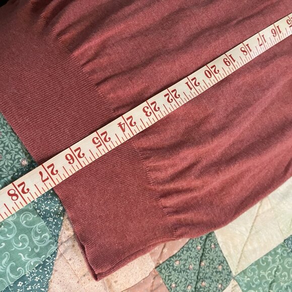 Polo Ralph Lauren Pima Cotton Sweater Mens Pink Knit V-neck Preppy Academia - Picture 6 of 7